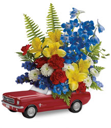 Teleflora's '65 Ford Mustang Bouquet  from Backstage Florist in Richardson, Texas